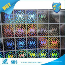 Autocollant holographique personnalisé de haute qualité Sticker autocollant 3d / anti-theft